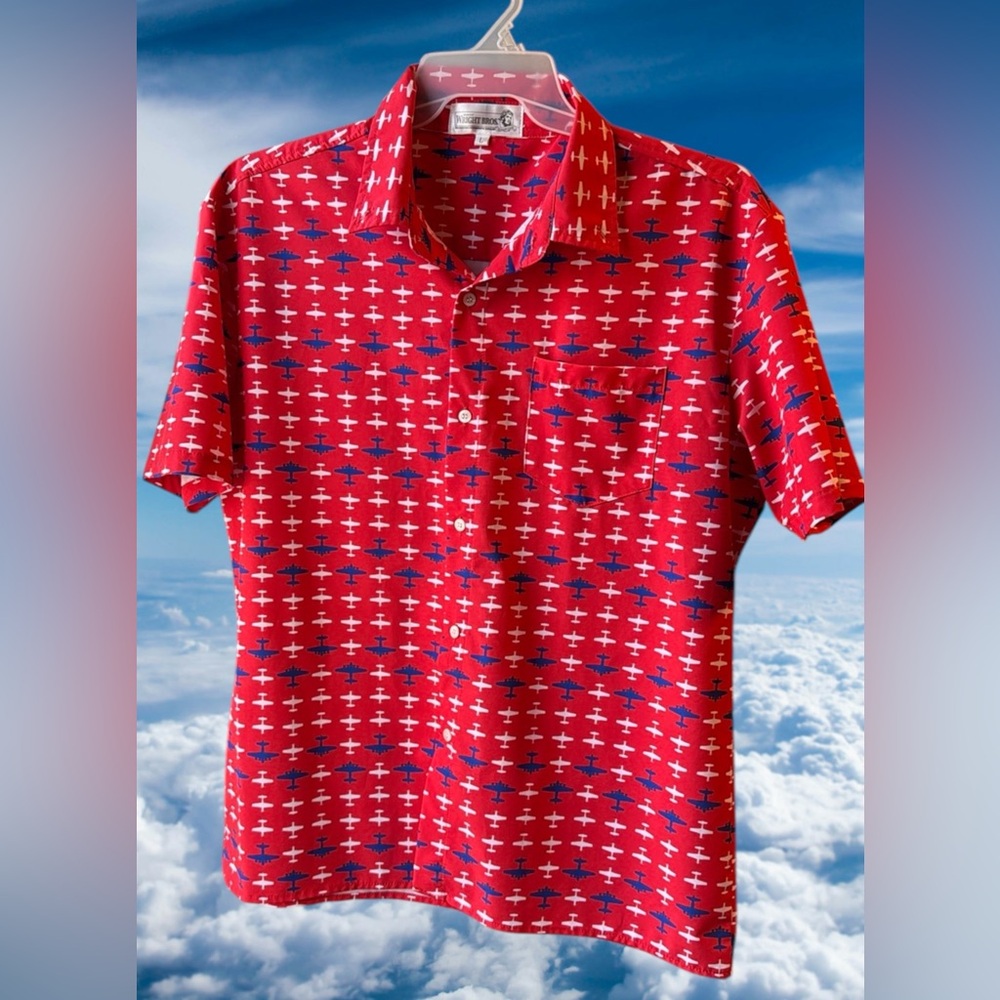 Sporty’s Wright Brothers Aviation Size Large Casual Button Down
